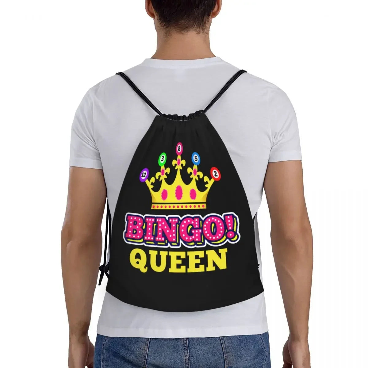 Bingo Queen Drawstring Backpack