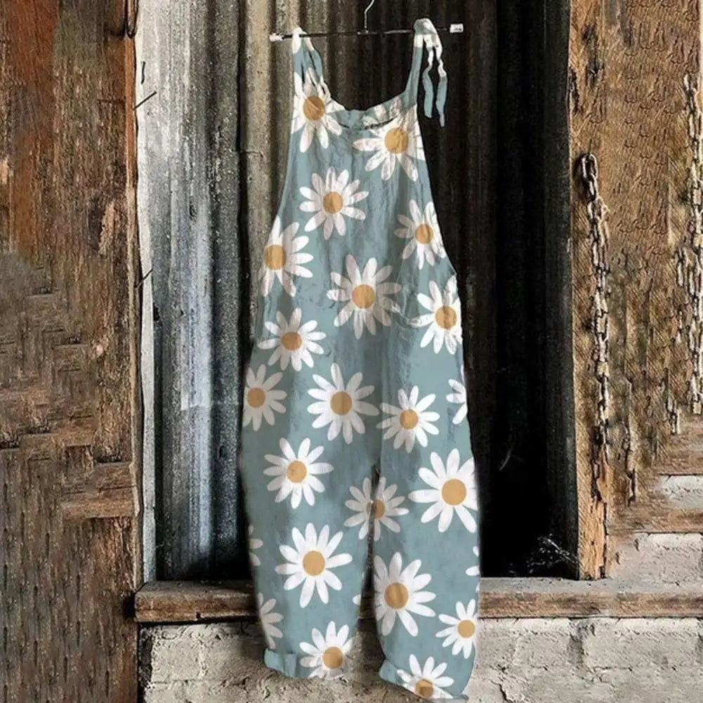 Women Jumpsuit Floral Wide Leg