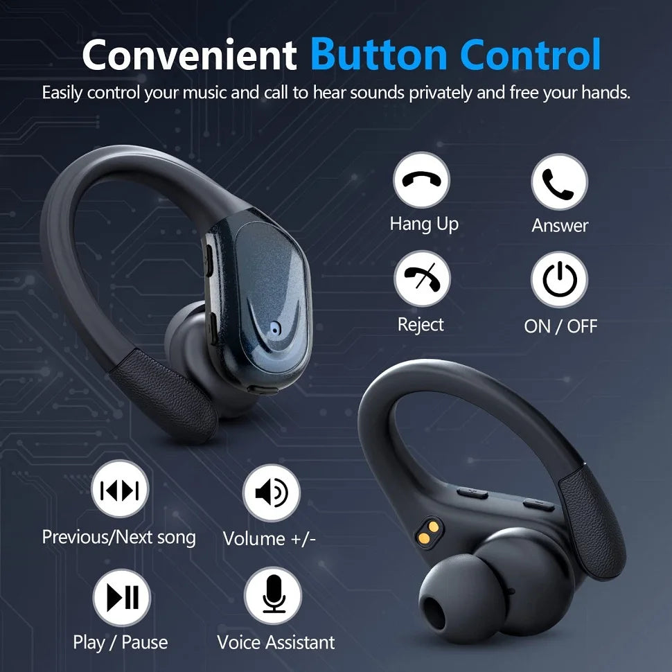 Bluetooth 5.3 Earphones True Wireless Headphones with Mic