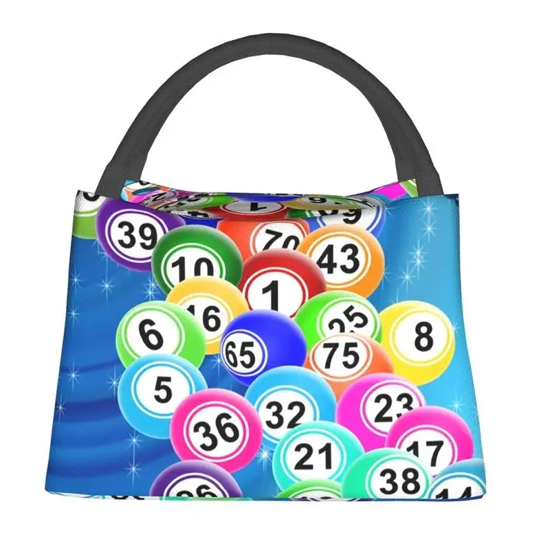 Bingo Balls Insulated Lunch Bag for Women