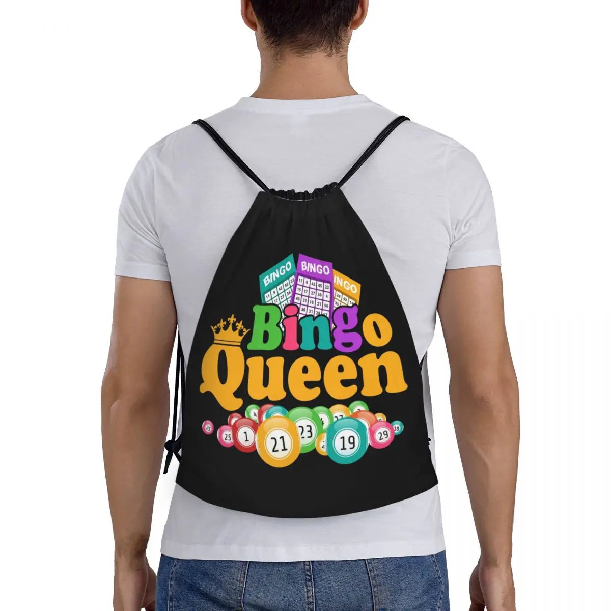 Bingo Queen Drawstring Bag