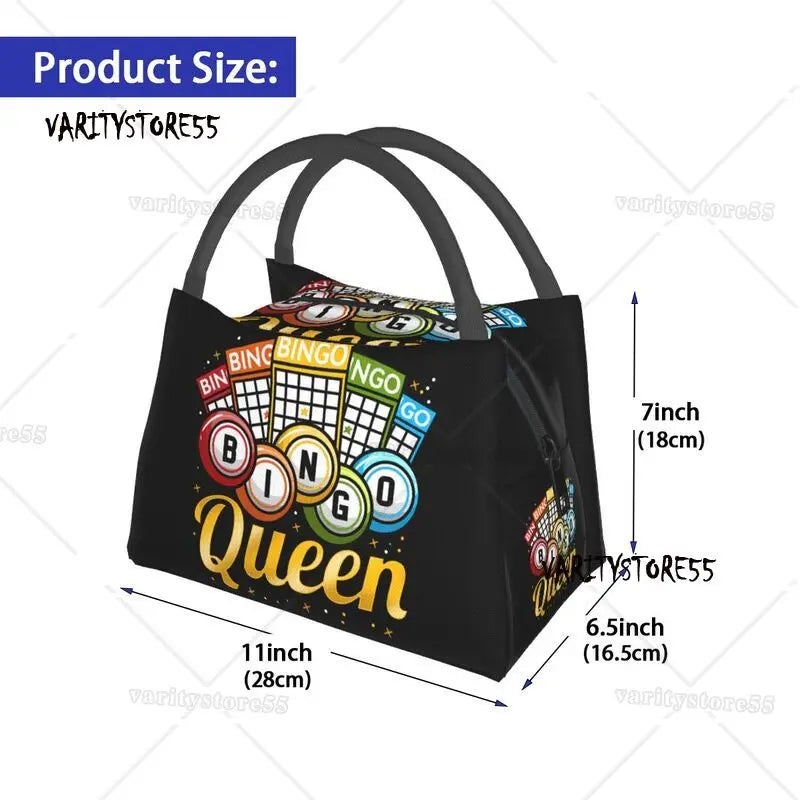 Bingo Queen Insulated Lunch Bag for Women Leakproof