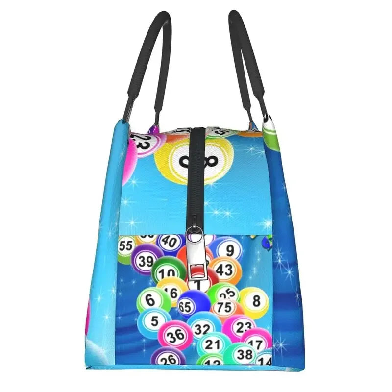 Bingo Balls Insulated Lunch Bag for Women