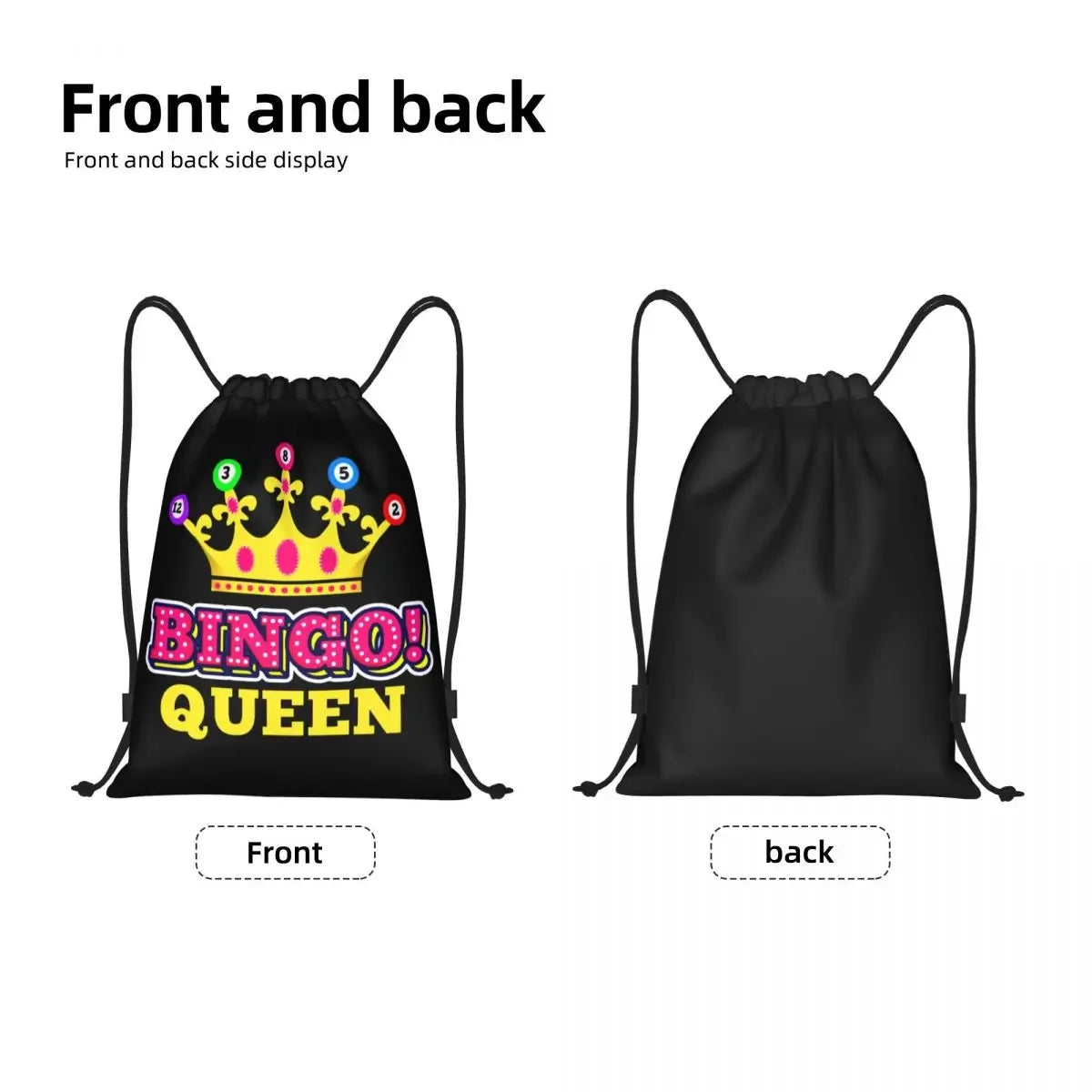 Bingo Queen Drawstring Backpack