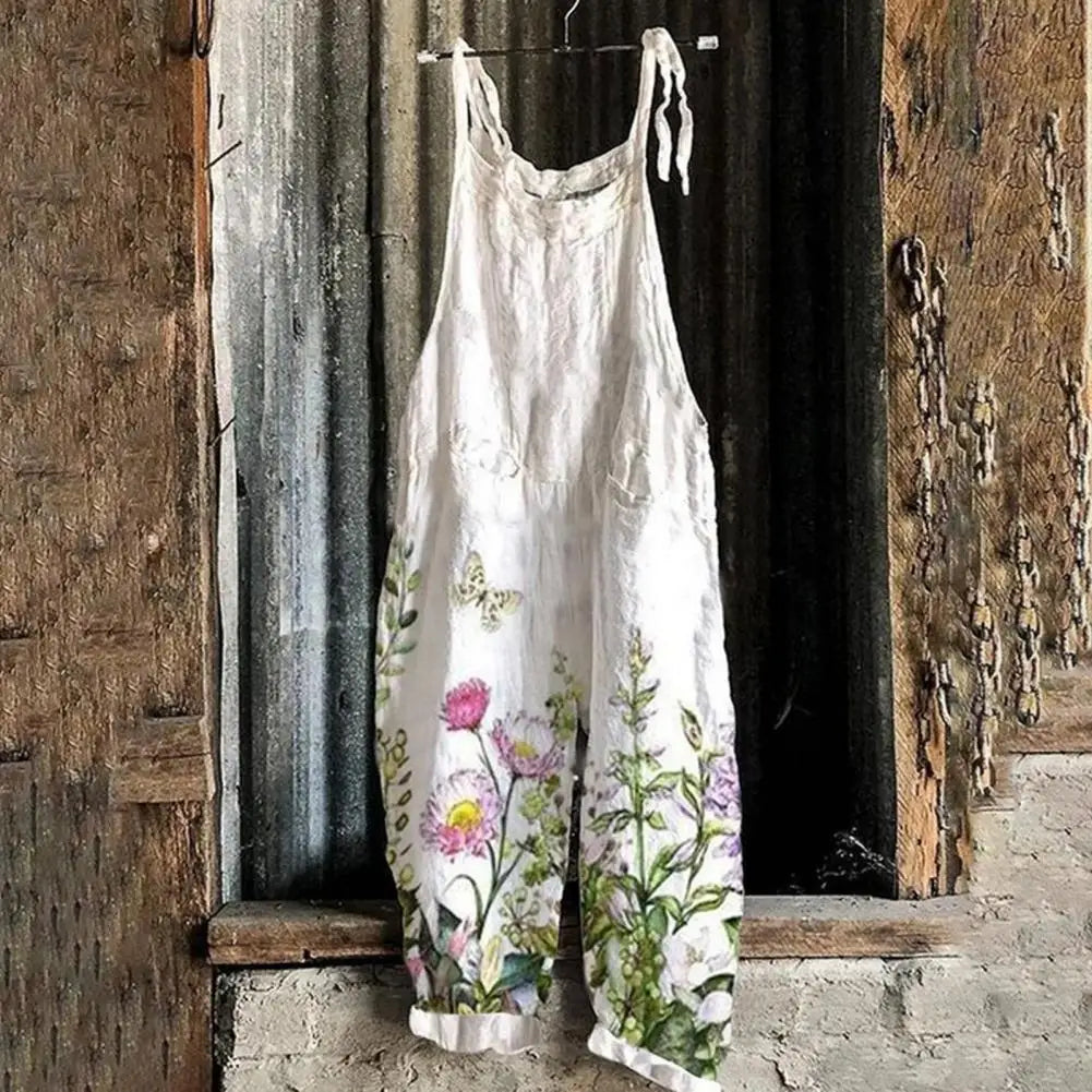 Women Jumpsuit Floral Wide Leg