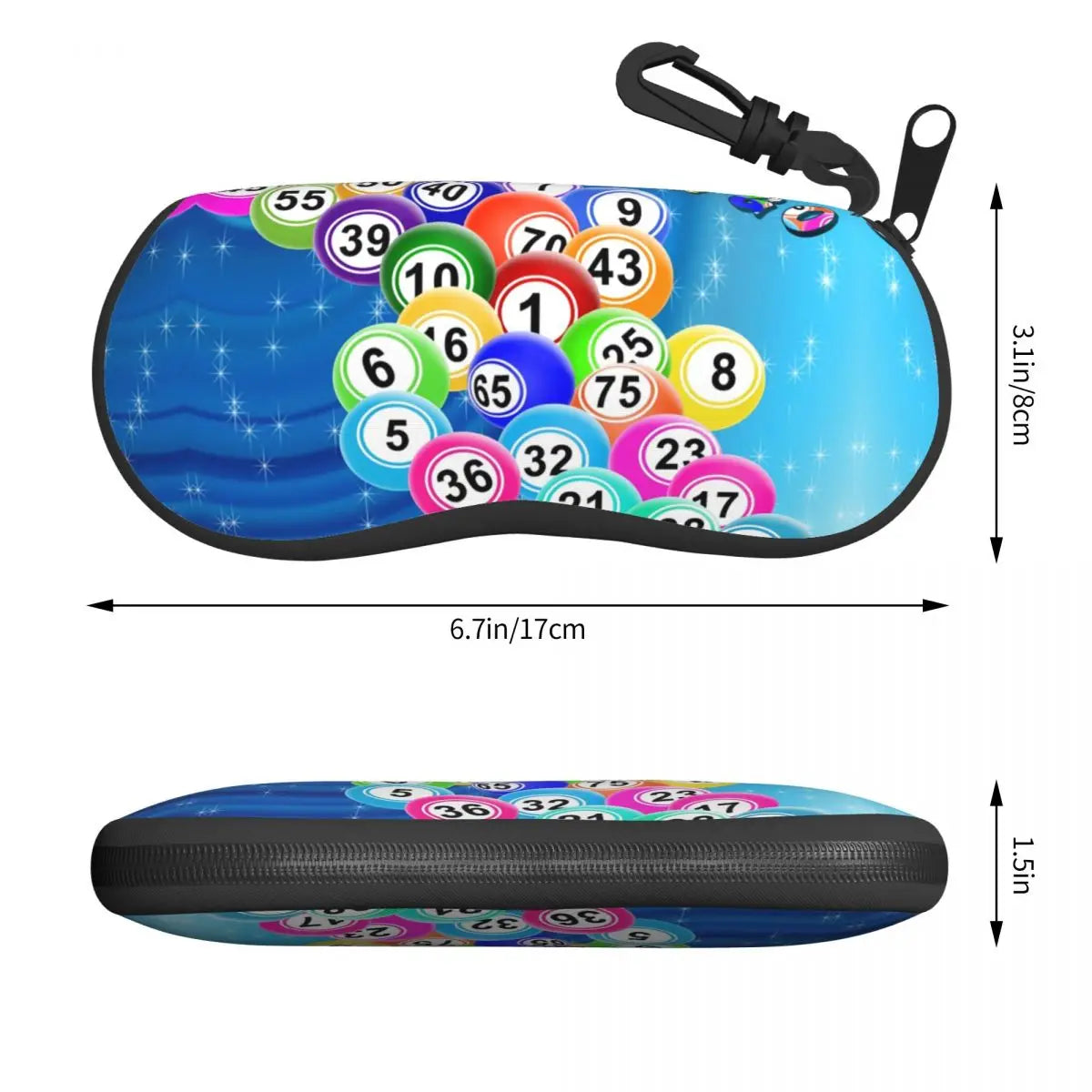 Bingo Balls Eyeglasses Case