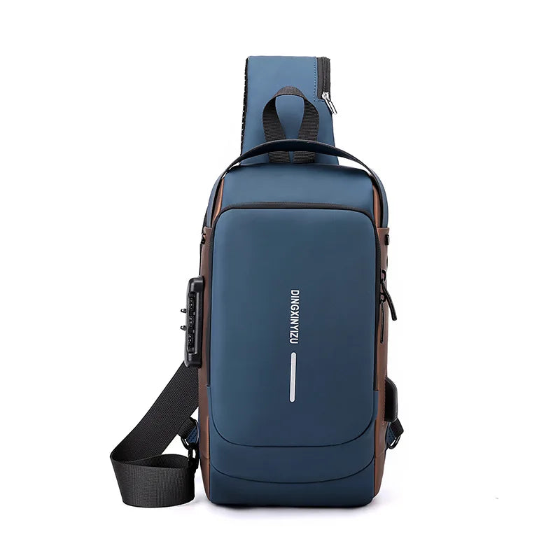 Crossbody Bag Waterproof USB Anti-Theft Shoulder Bag