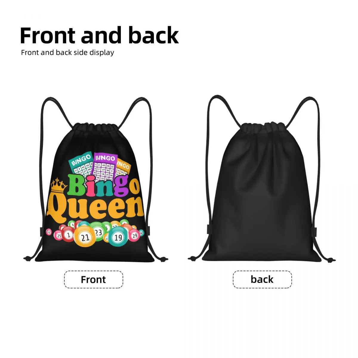 Bingo Queen Drawstring Bag