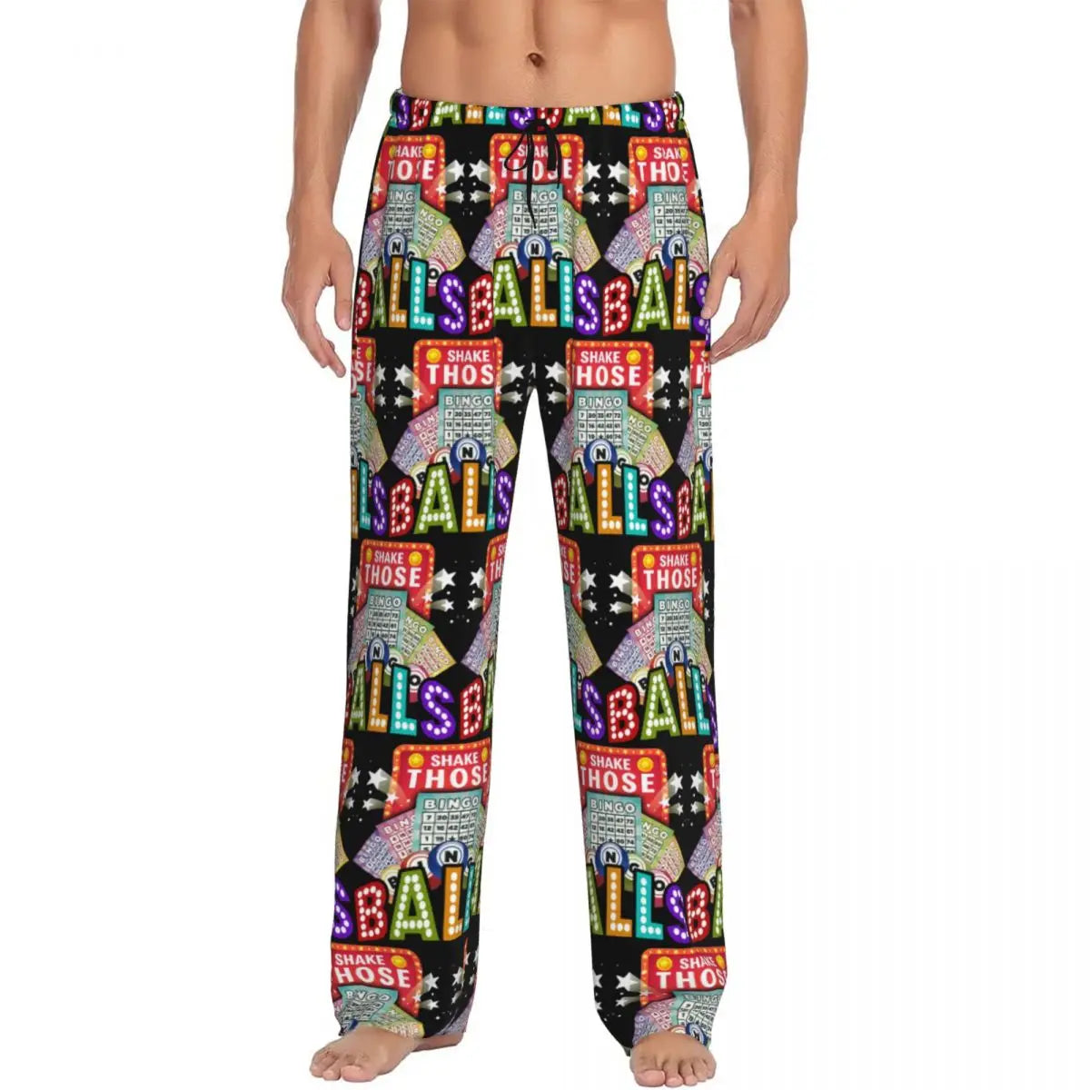 Men's Lucky Bingo Pajama Sleepwear with Pockets