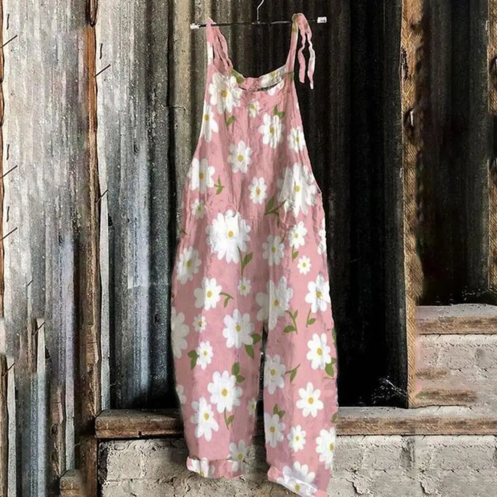 Women Jumpsuit Floral Wide Leg