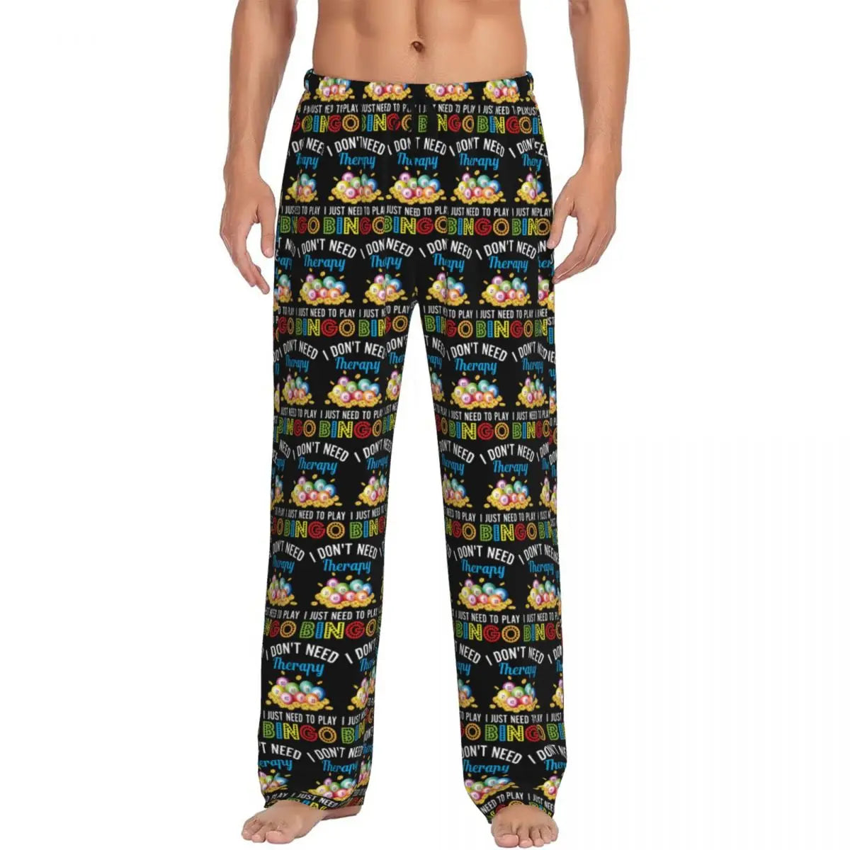 Men's Lucky Bingo Pajama Sleepwear with Pockets