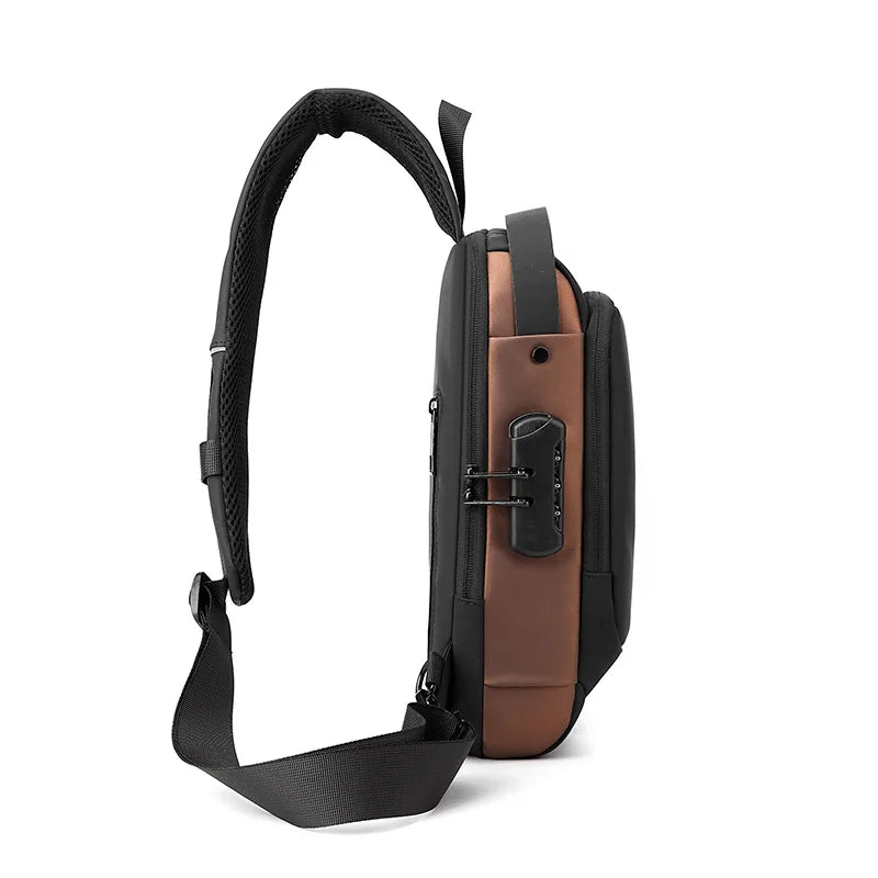 Crossbody Bag Waterproof USB Anti-Theft Shoulder Bag