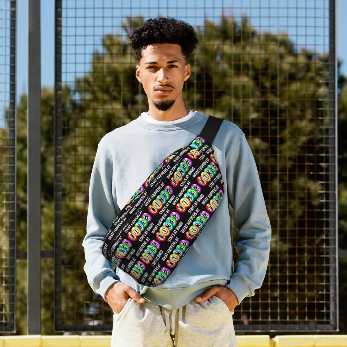 What Happens at Bingo Stays at Bingo Crossbody Bag