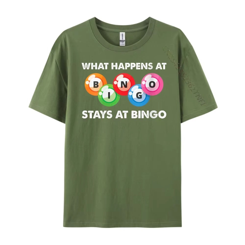 "WHAT HAPPENS AT BINGO"Unisex T-shirt