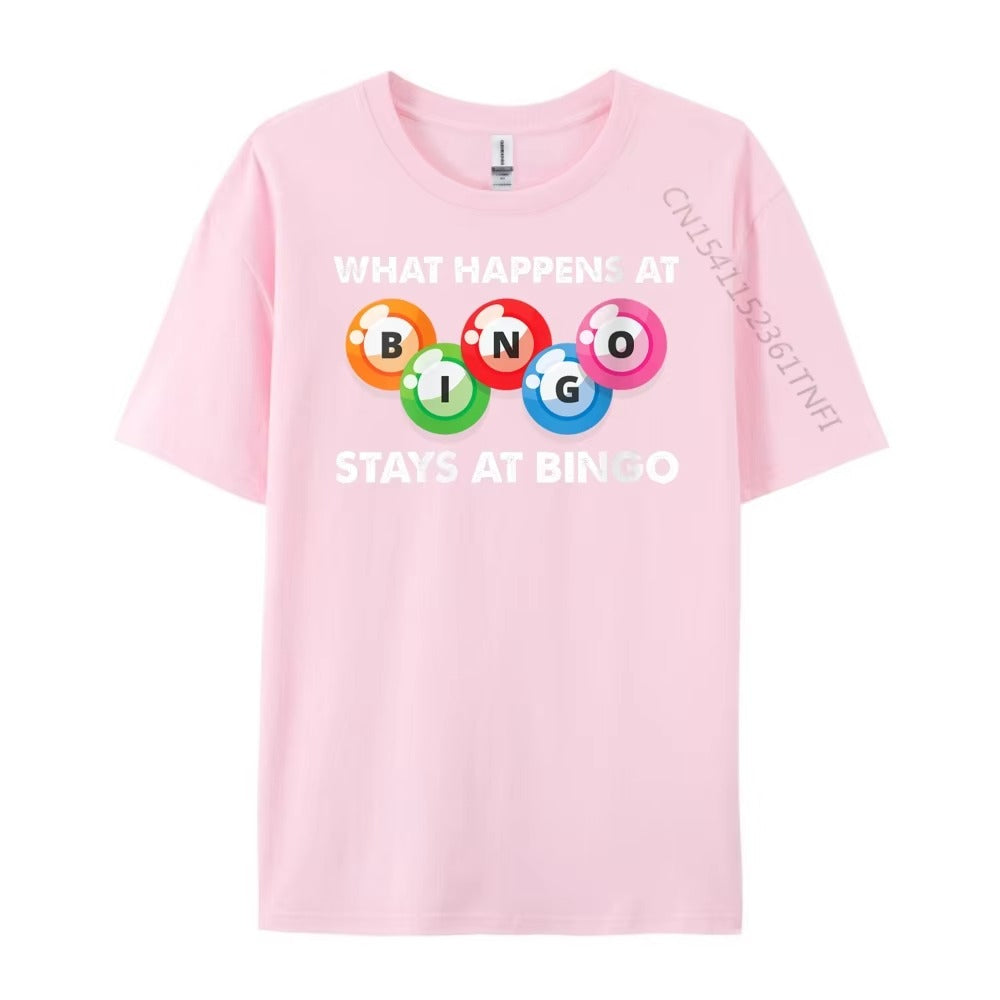 "WHAT HAPPENS AT BINGO"Unisex T-shirt