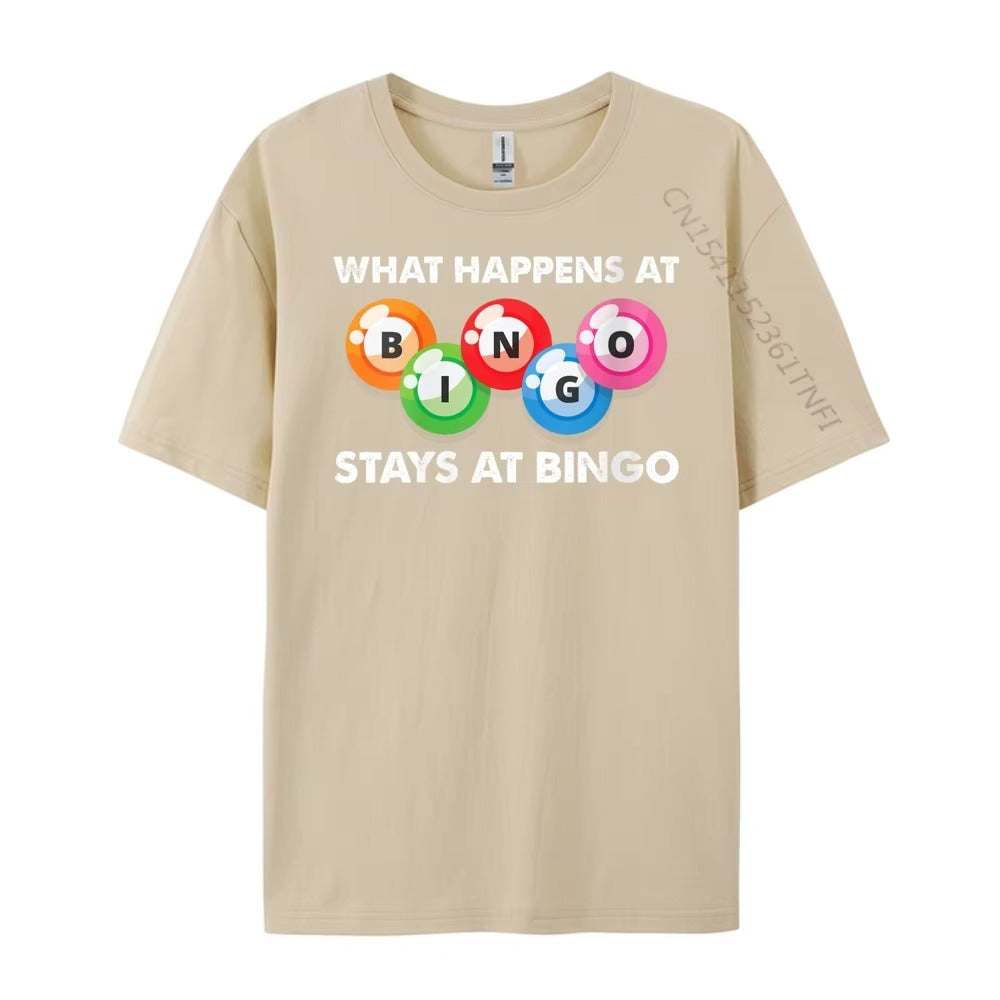 "WHAT HAPPENS AT BINGO"Unisex T-shirt