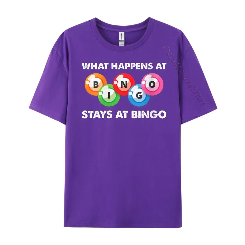 "WHAT HAPPENS AT BINGO"Unisex T-shirt