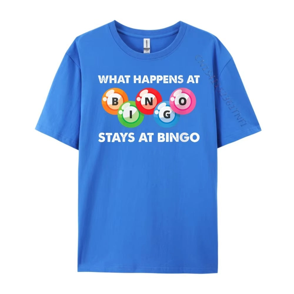 "WHAT HAPPENS AT BINGO"Unisex T-shirt